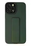 Apple iPhone 12 Pro Max Kılıf Mega Standlı Silikon - Yeşil-1