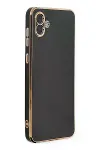Samsung Galaxy A04 Kılıf Volet Silikon - Siyah-1