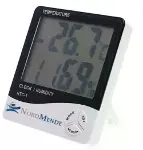 Dijital Termometre Nem Ölçer Saat Alarm Özellikli Lcd Ekran İç Mekan Sıcaklık Göstergesi-1