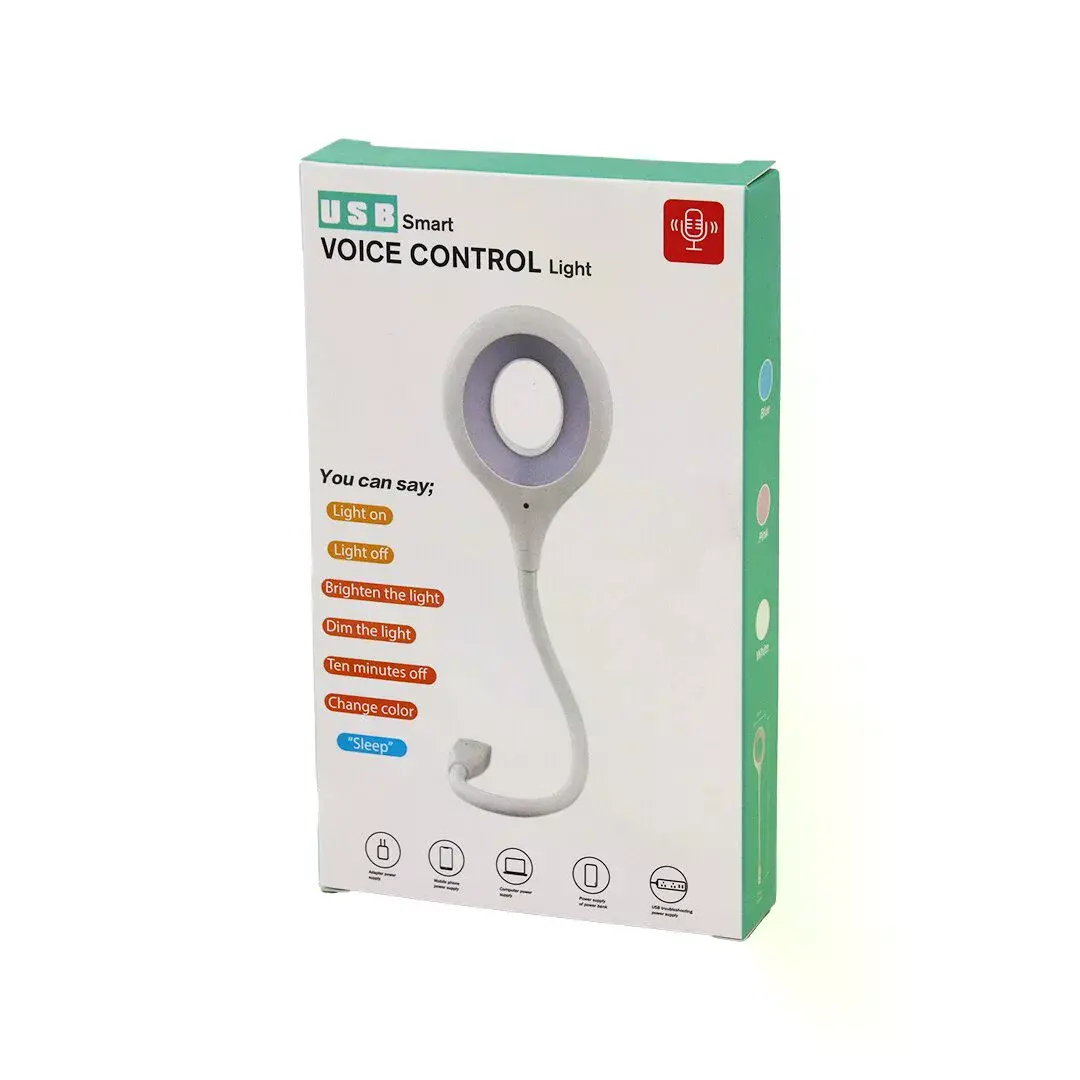 Usb Smart Voıce Control Light Sesli Işık Ayarlı Mini Yuvarlak Usb 16 Ledli Lamba Akrobat Kollu 2W 5V