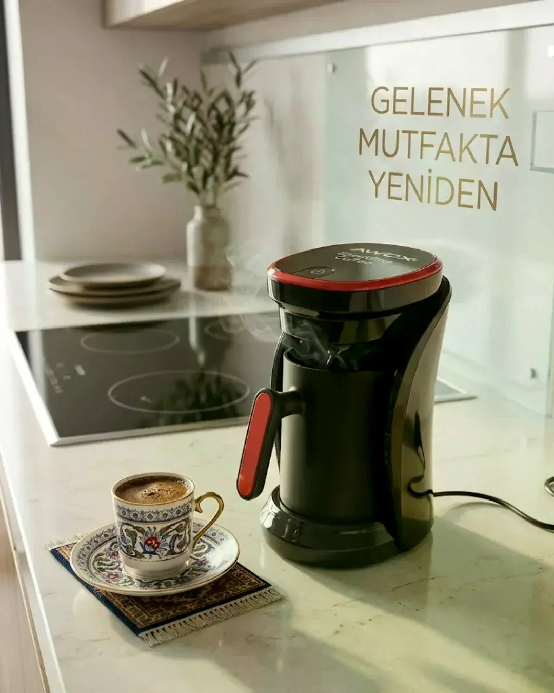 Sesli Uyarılı Türk Kahvesi Makinesi Otomatik Kapanma ve Damlama Emniyetli
