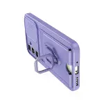 Samsung Galaxy A05s Kılıf Zuma Kartvizitli Yüzüklü Silikon - Lila-3