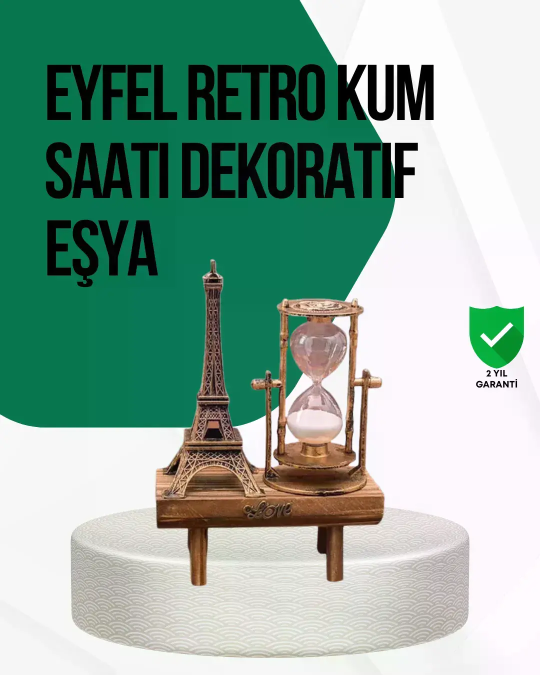 Ahşap Kum Saati – Vintage Tasarımlı Masa Dekoru