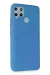 Realme C15 Kılıf Nano içi Kadife Silikon - Mavi-2