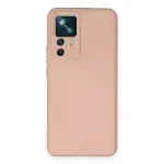 Xiaomi Mi 12T Pro Kılıf Nano içi Kadife Silikon - Pudra-1
