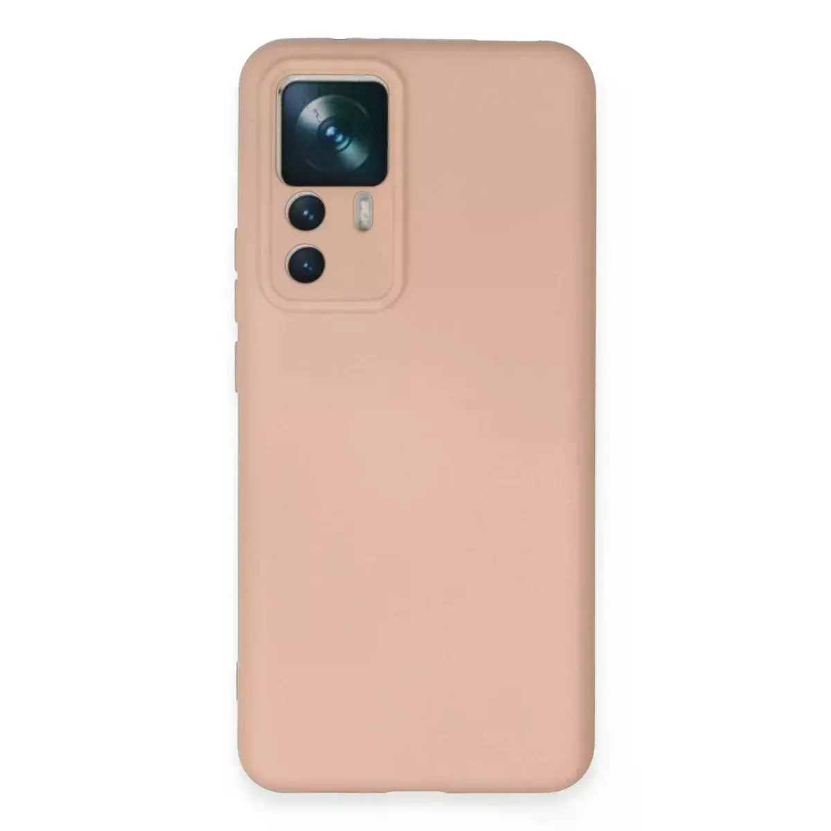 Xiaomi Mi 12T Pro Kılıf Nano içi Kadife Silikon - Pudra