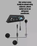 Su Geçirmez BT22 Bluetooth Kask Kulaklığı GPS ve Müzik Uyumlu-2