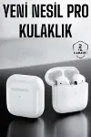 Yeni Nesil Pro Bluetooth Kulaklık Uzun Pil Ömrü Beyaz-4