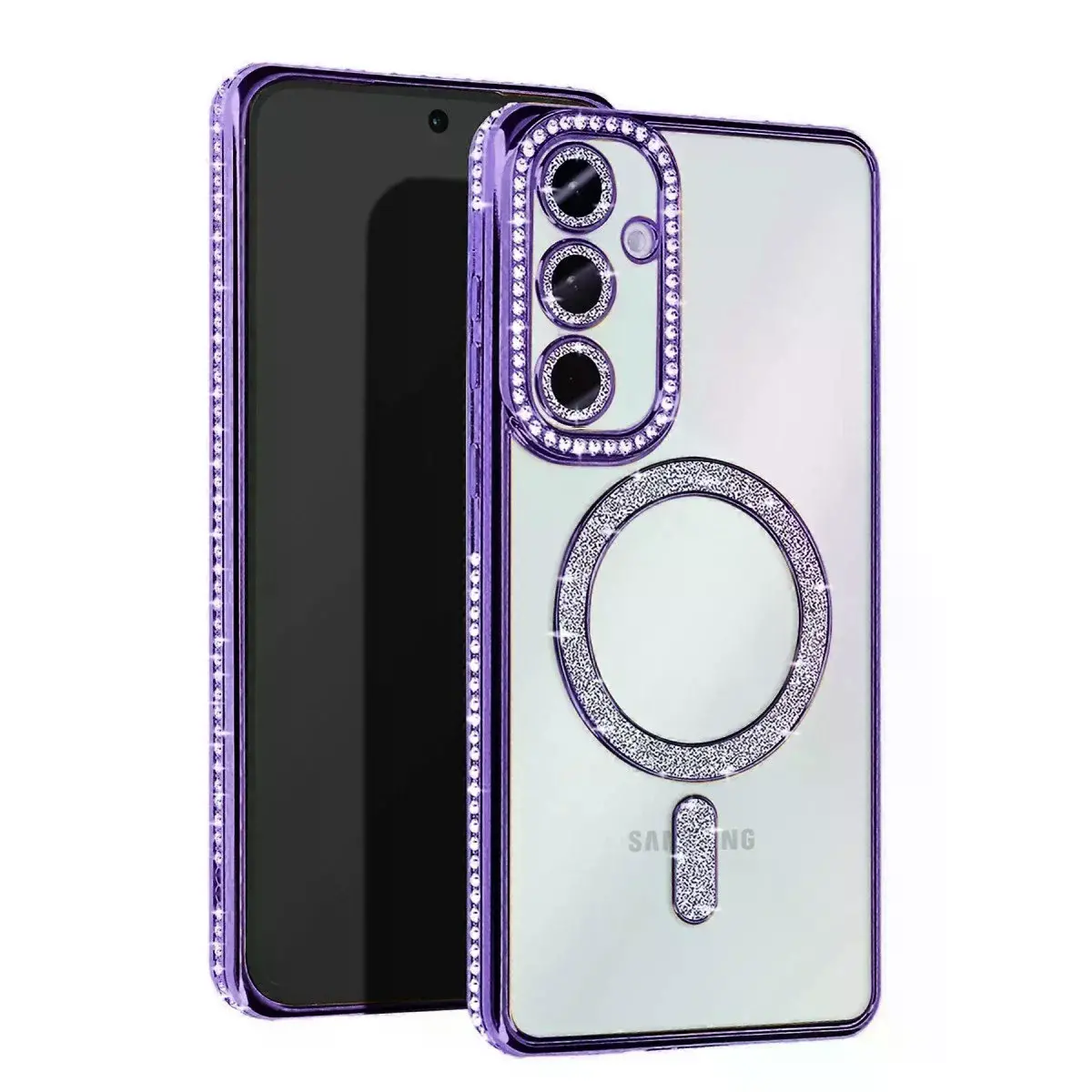 Samsung Galaxy S23 Fe Joke Simli Magneticsafe Kılıf - Derin Mor