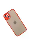 Apple iPhone 14 Kılıf Montreal Silikon Kapak - Kırmızı-2