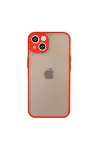 Apple iPhone 14 Kılıf Montreal Silikon Kapak - Kırmızı-1