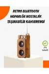 Ahşap Tarzı Kablosuz Hoparlör 5W Güçlü Bass TF USB AUX-1