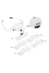 5 Lens 1.0x3.5x, 2led Işıklı Ile Ayarlanabilir Gözlük Büyüteç9892b2-7