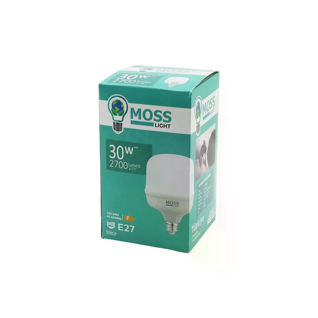 30W Torch Led Ampul Plastik E27 2700LUMEN L175° 5000 Saat Ömür IP20 185-265V Ac MS-3097