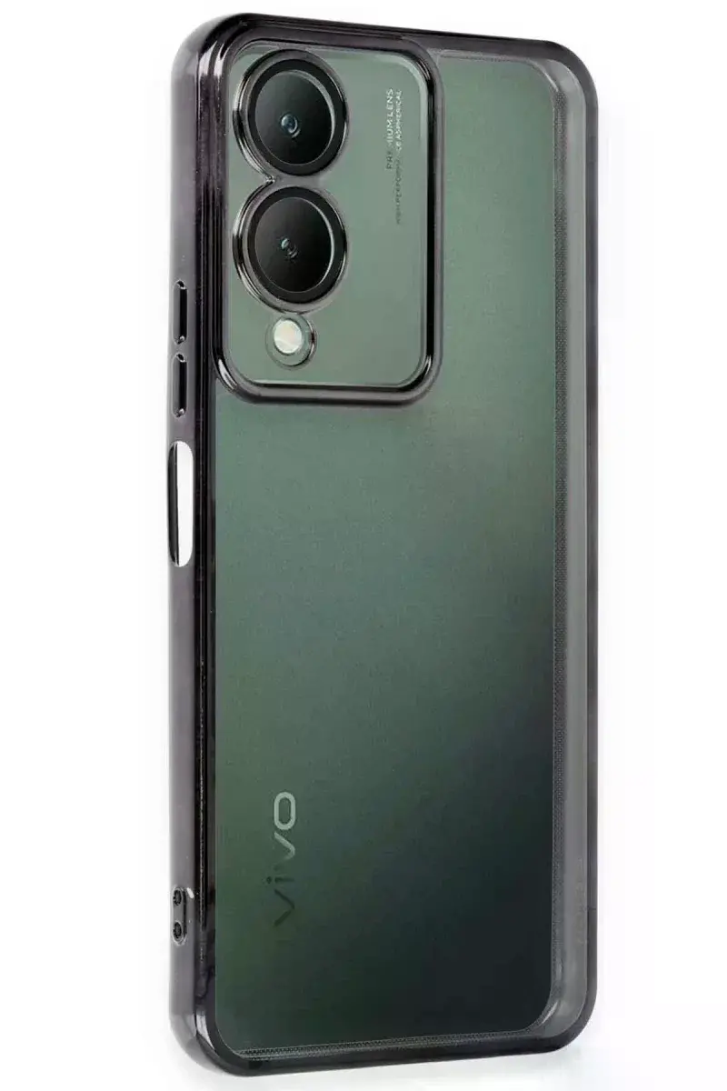 Vivo Y17S Kılıf Razer Lensli Silikon - Siyah