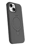 Apple iPhone 15 Regal Magsafe Standlı Kapak - Titan Gri-2
