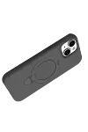 Apple iPhone 15 Regal Magsafe Standlı Kapak - Titan Gri-3