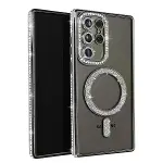 Samsung Galaxy S25 Ultra Kılıf Joke Simli Magneticsafe Kılıf - Siyah-1
