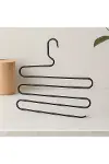 5 Katlı Akıllı Pantolon Askısı - Krom Metal-6