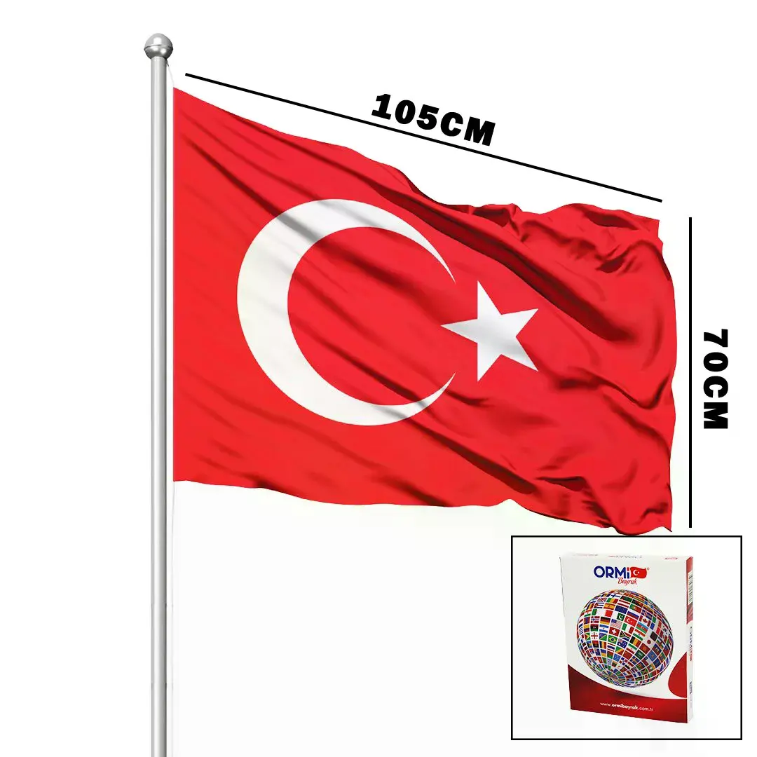 Türk Bayrağı Alpaka Kumaş 70X105CM