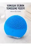 Silikon Yüz Temizleme Fırçası Ayarlanabilir Titreşimli Mavi Cilt Bakım Cihazı-1