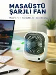 Taşınabilir Masaüstü Fan Ayarlanabilir Açılı Şarjlı Tasarım-2