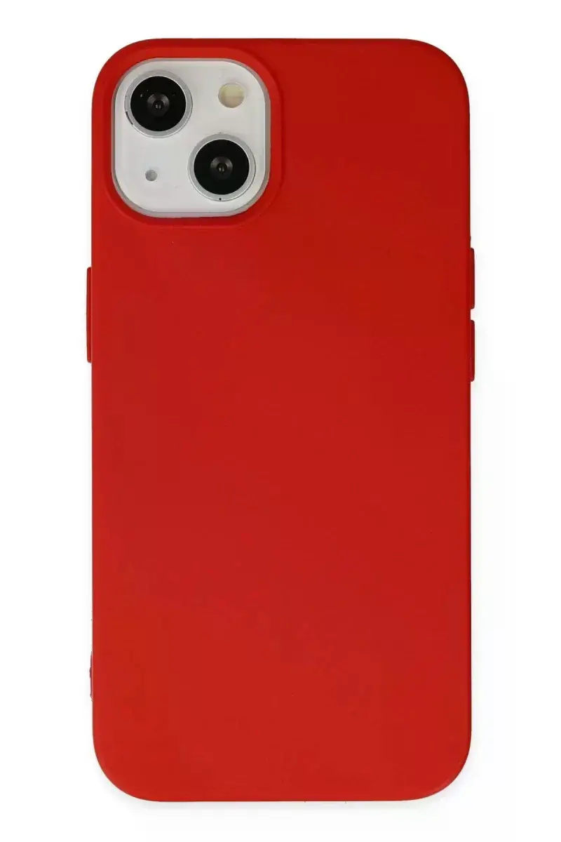 Apple iPhone 14 Plus Kılıf Nano içi Kadife Silikon - Kırmızı