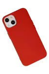 Apple iPhone 14 Plus Kılıf Nano içi Kadife Silikon - Kırmızı-3