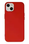 Apple iPhone 14 Plus Kılıf Nano içi Kadife Silikon - Kırmızı-1