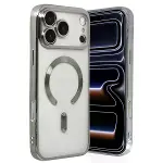 Apple İphone 17 Pro Max Kross Magneticsafe Kapak - Gümüş-1