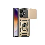 Xiao Red 13 4g Kılıf Pars Lens Yüzüklü Silikon - Gold-1