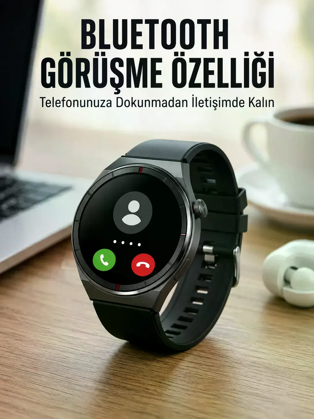 Akıllı Saat Nabız Sensörlü Bildirim Görebilen Spor Modları GPS Takibi Yeni Nesil