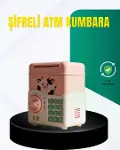 Pembe Şifreli Eğitici ATM Kasa Çocuk Kumbarası-1