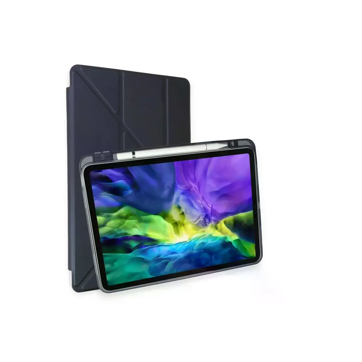Apple İpad Air 4 10.9 Kılıf Kalemlikli Mars Tablet Kılıfı - Lacivert