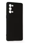 Oppo Reno 5 Pro Kılıf Nano içi Kadife Silikon - Siyah-4