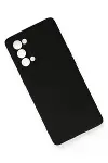 Oppo Reno 5 Pro Kılıf Nano içi Kadife Silikon - Siyah-6