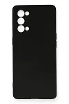 Oppo Reno 5 Pro Kılıf Nano içi Kadife Silikon - Siyah-2