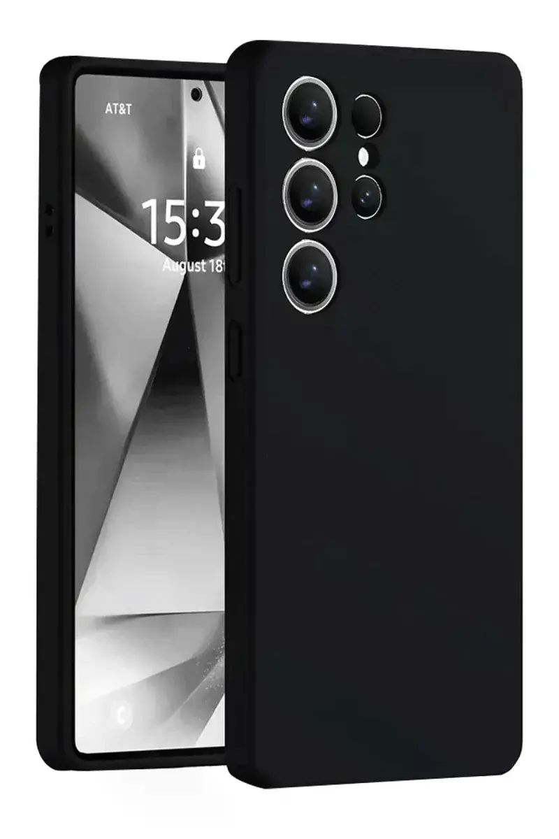 Samsung Galaxy S25 Ultra Kılıf Nano içi Kadife Silikon - Siyah