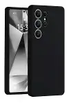 Samsung Galaxy S25 Ultra Kılıf Nano içi Kadife Silikon - Siyah-2