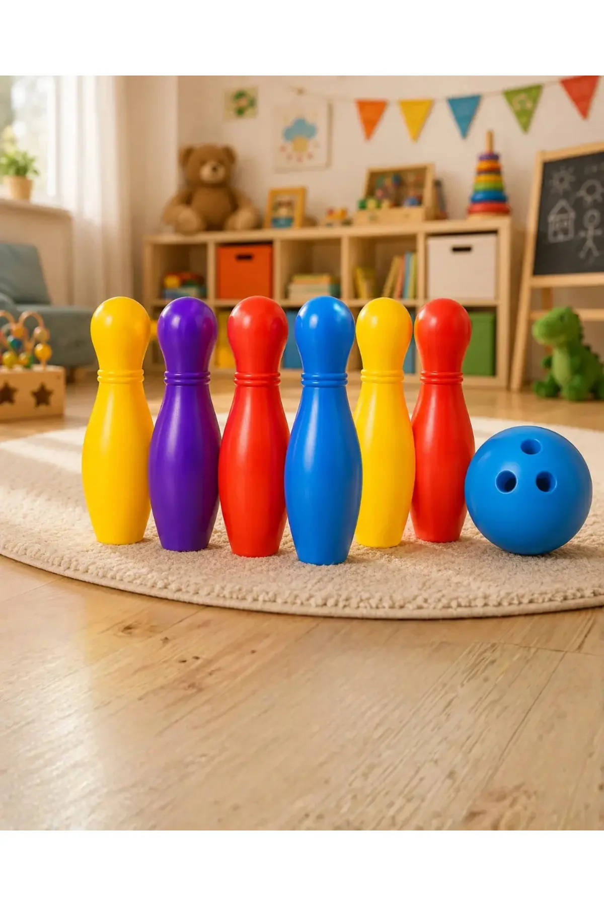 Çocuklar İçin Bowling Oyuncak Seti Eğlenceli Spor ve Aktivite Oyunu