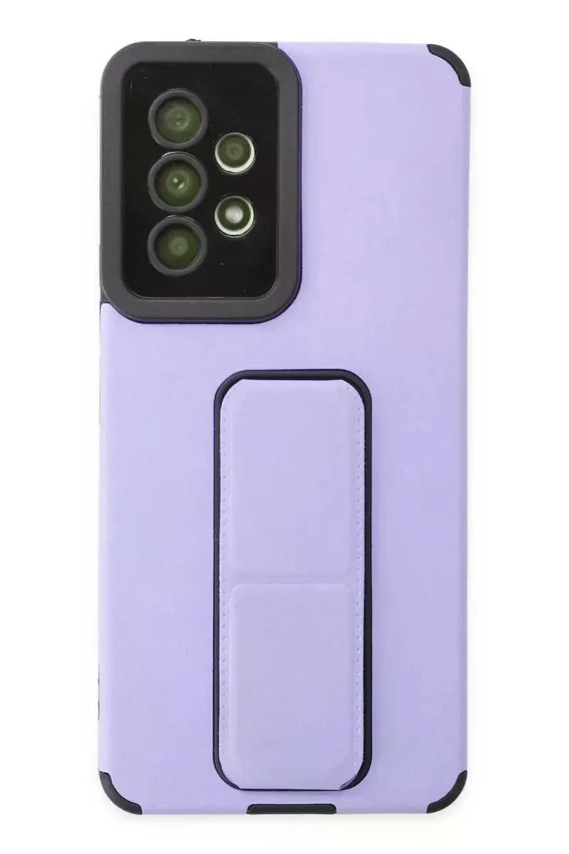 Samsung Galaxy A53 5G Kılıf Mega Standlı Silikon - Lila