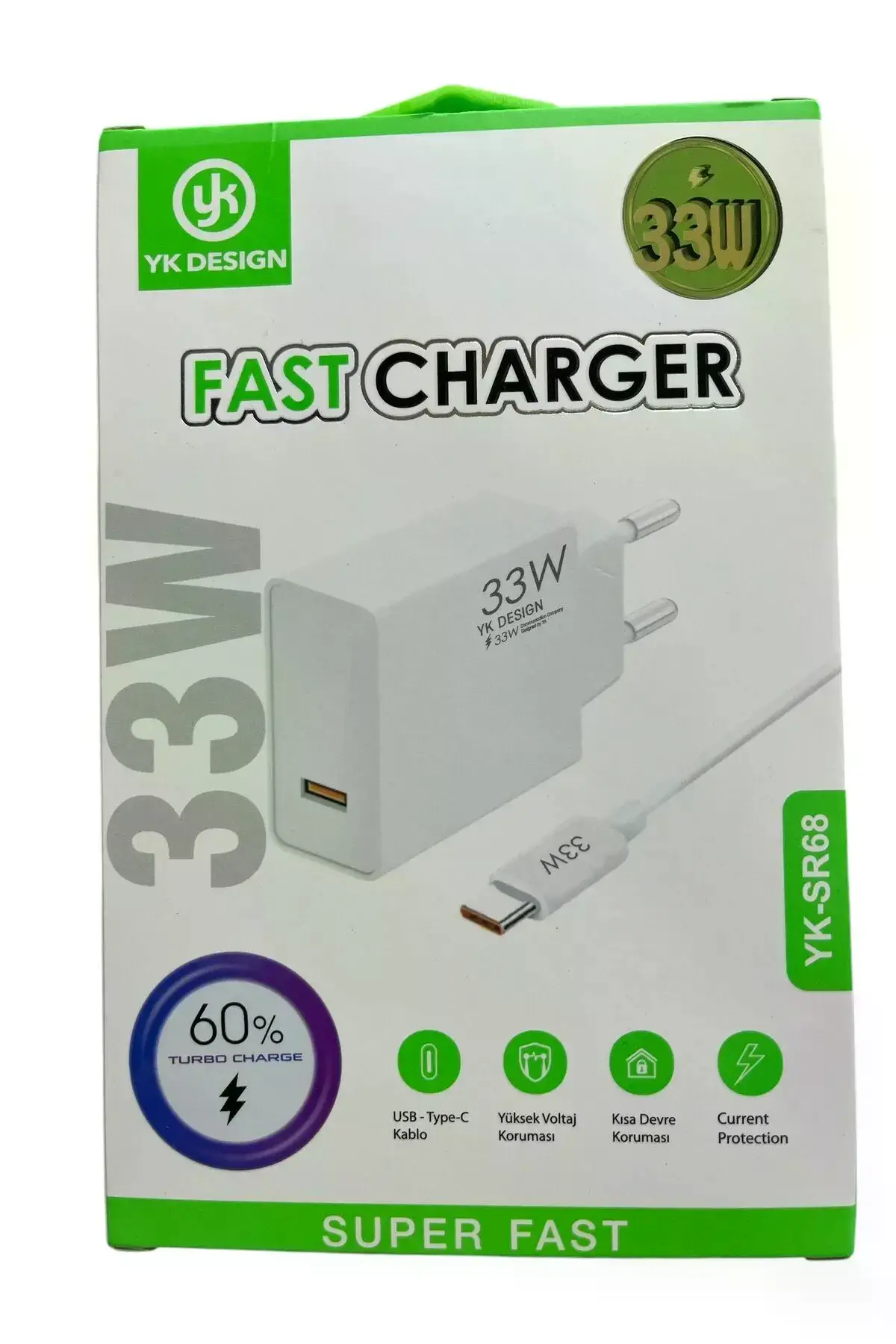 Usb Type-c 33W Şarj Aleti YK-SR68