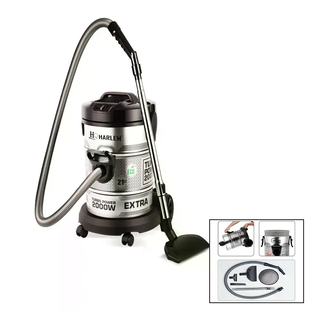 Torbasız - Kuru Vakumlu - Metal Kasa Elektrikli Süpürge 21LT - 2850W HSV-622DVC