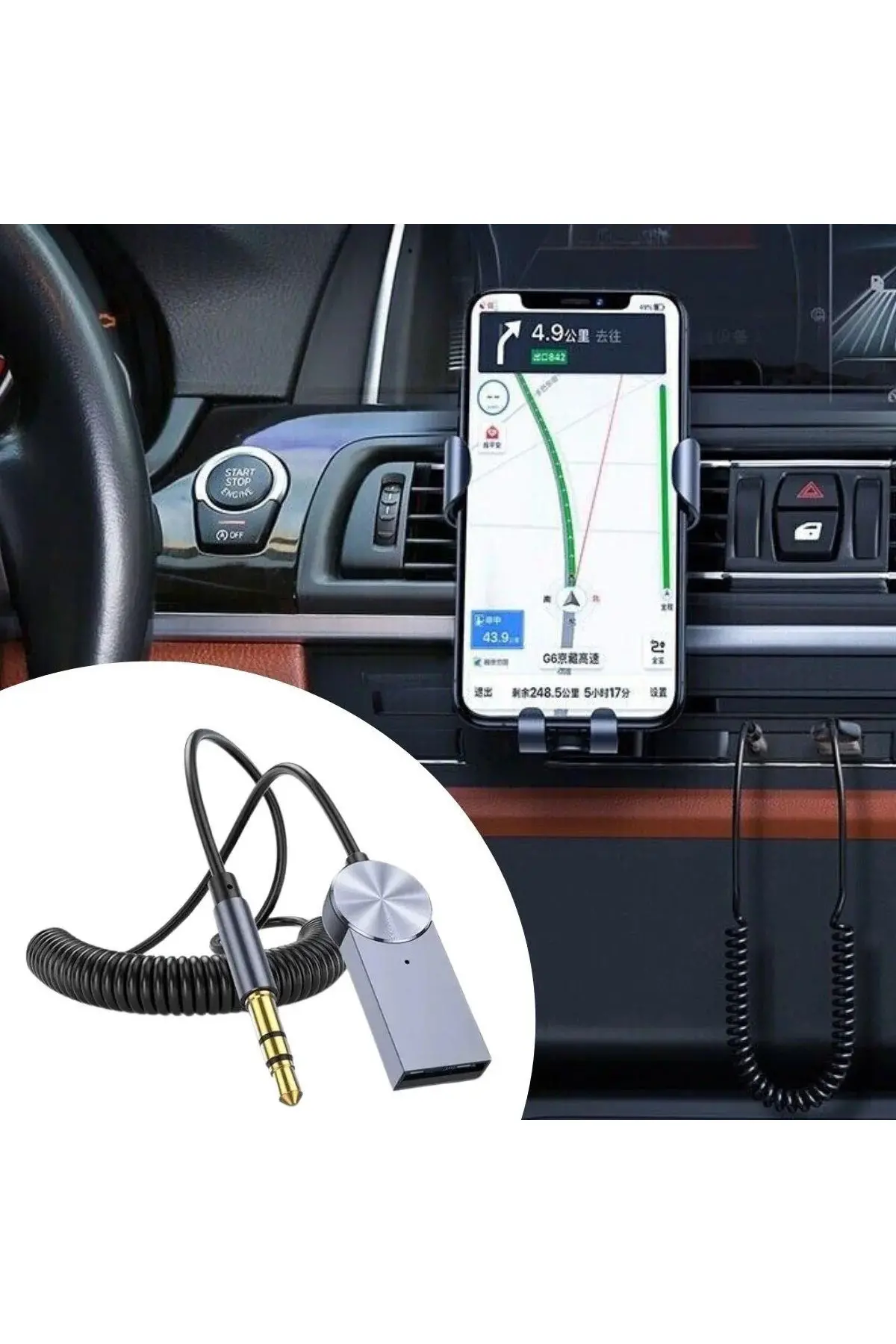 Araba için Bluetooth Aux Alıcısı Wireless Araç Kiti