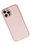 Apple iPhone 12 Pro Kılıf Coco Karbon Silikon - Pembe-3
