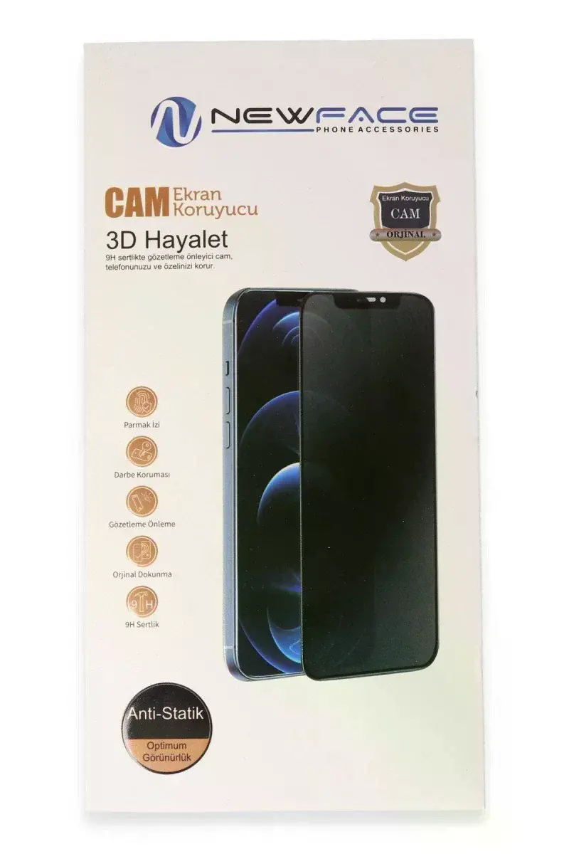 Huawei Honor 600 3D Antistatik Hayalet Cam Ekran Koruyucu - Şeffaf