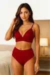 Venlisa Yüksek Bel Şortlu Bralet Takım V1700-3