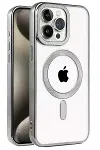 Apple iPhone 15 Pro Max Kılıf Kronos Magsafe Kapak - Titanyum Gri-2
