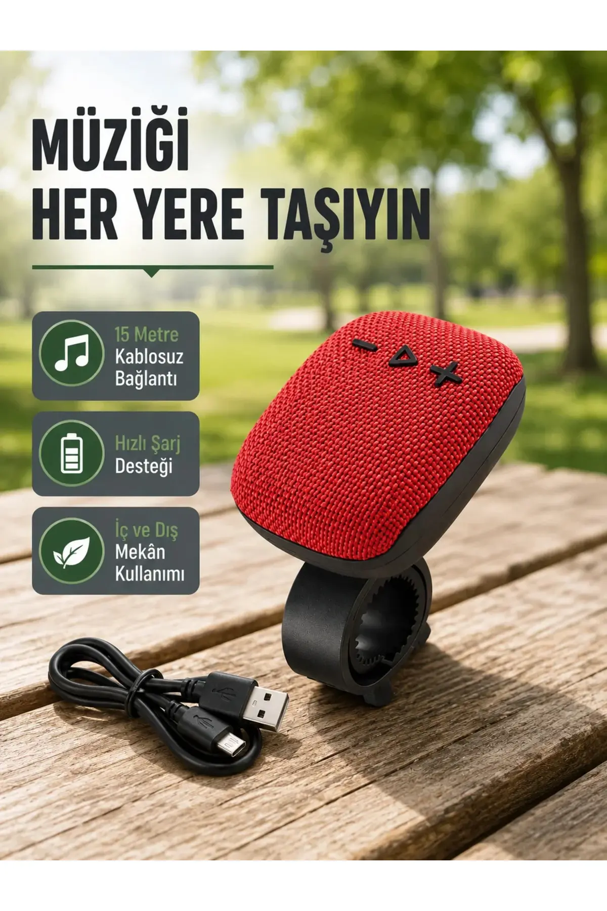 Taşınabilir Bluetooth Hoparlör – 5W Güçlü Ses, TWS ve FM Radyo Özellikli