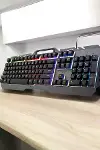 Q Klavye RGB Işıklı Klavye Ve Mouse Seti Kablolu Mouse Hediyeliş-3